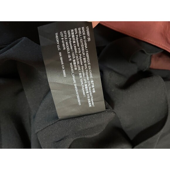 Theory Women’s Twisted Satin Midi Skirt size 6 NWT Brown Elegant Old Money - Picture 10 of 10